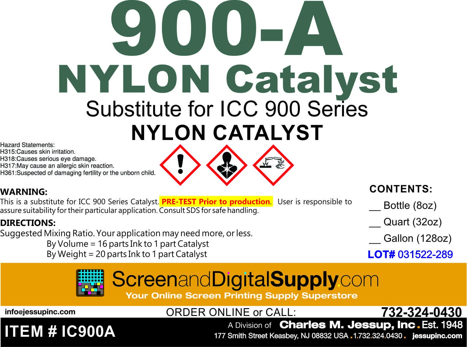 900a NYLOXY Nylon Catalyst (Substitute)