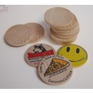 InkJetPrintables 1.5" Dia Wooden Nickel Poker Chip
